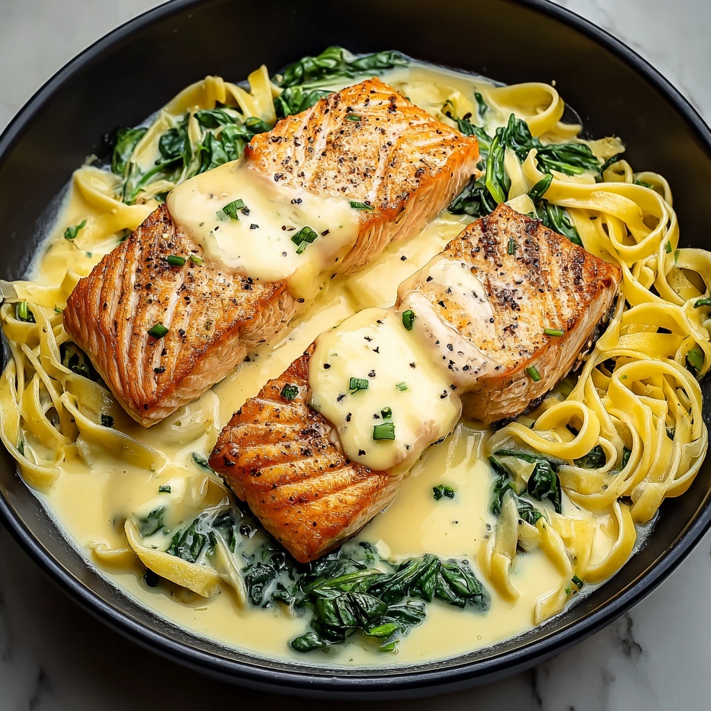 Creamy Salmon Florentine Recipe - Recipe Image