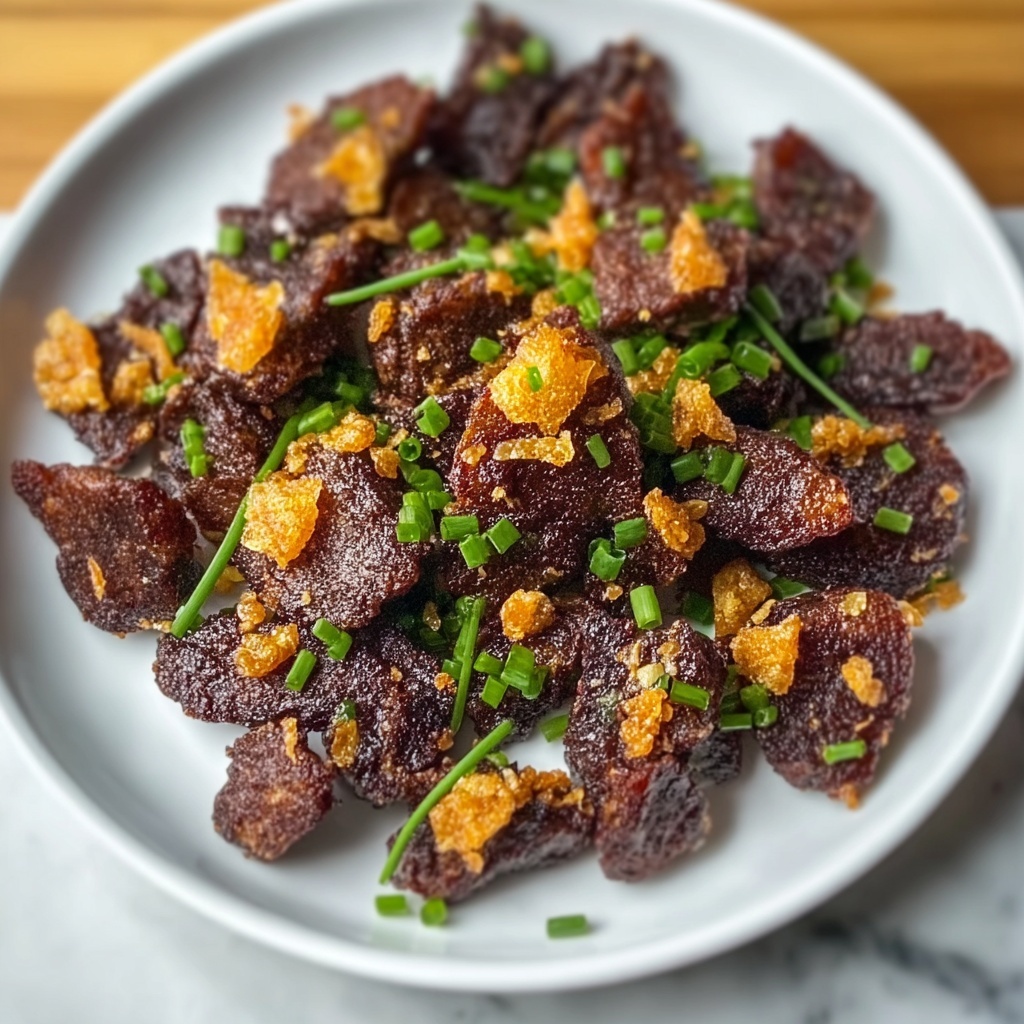 Crispy Fried Garlic Beef Recipe - Recipe Image