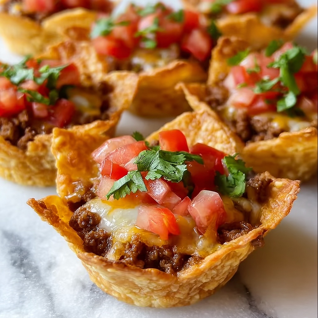 Crunchy Taco Cups Recipe - Recipe Image