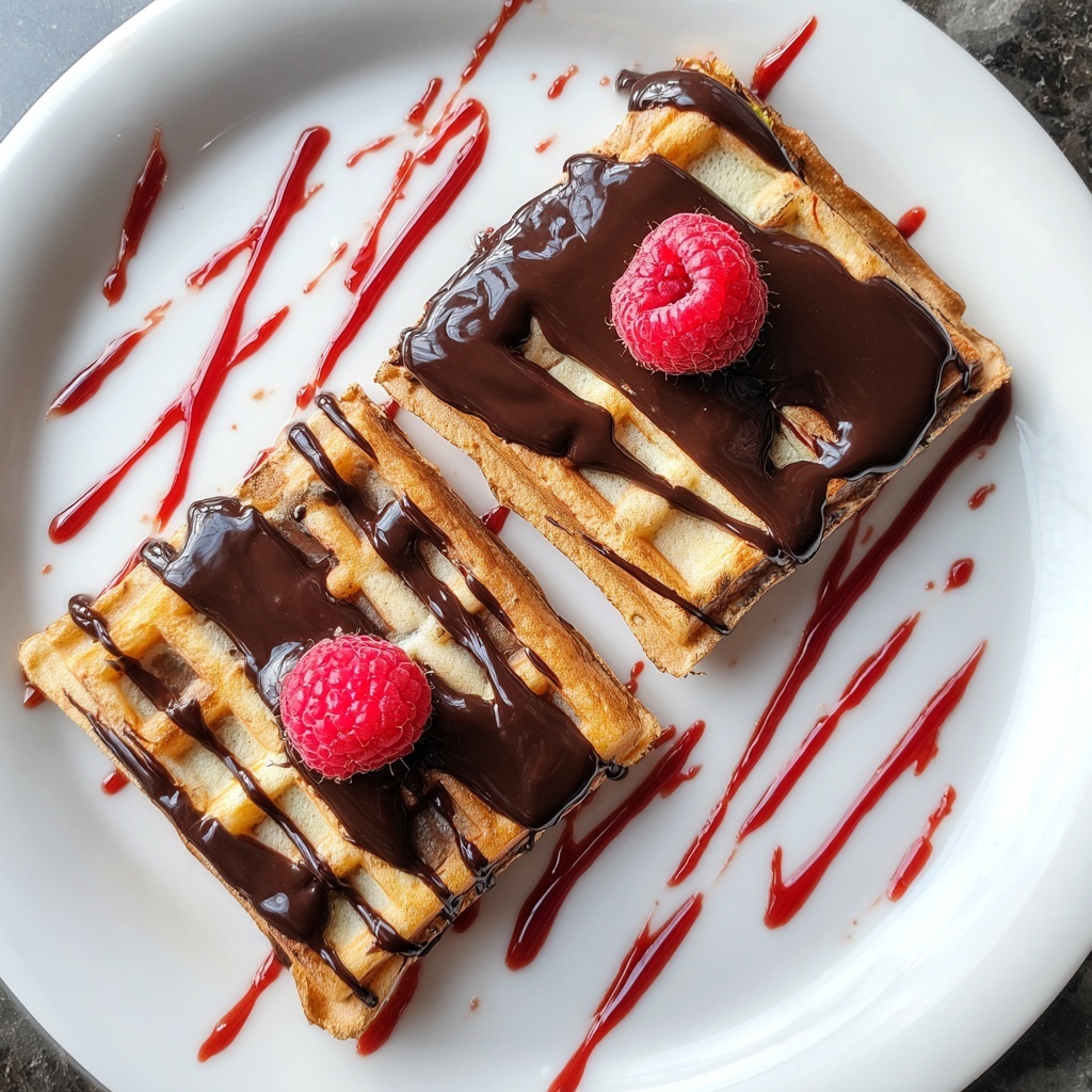 Chocolate Fudge Pop Tarts with Raspberry Glaze Recipe - Recipe Image