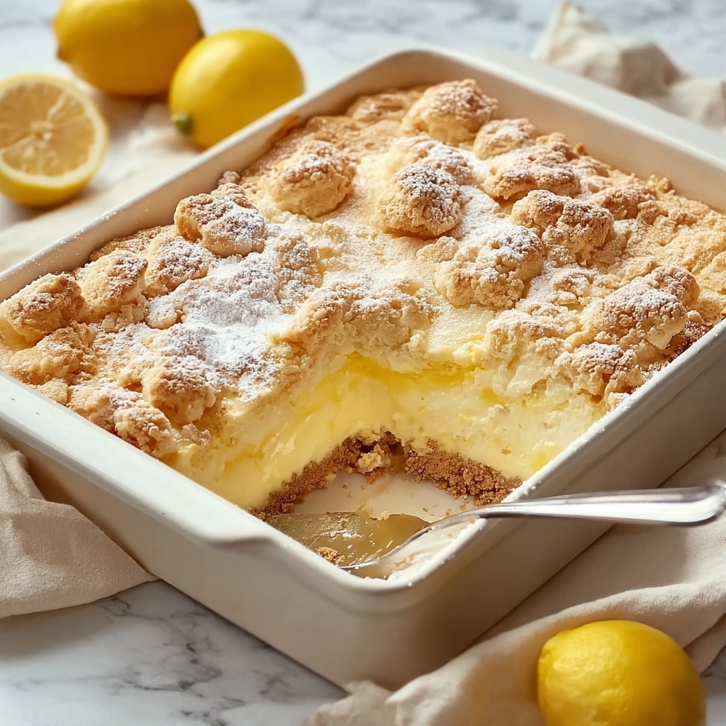 Lemon Cream Cheese Dump Cake Recipe - Recipe Image