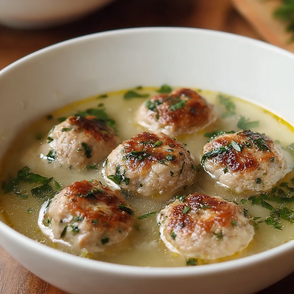 Mini Turkey Meatball Italian Wedding Soup Recipe - Recipe Image