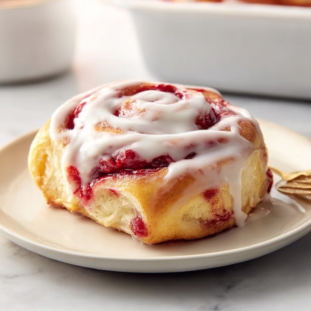 Strawberry Cheesecake Cinnabon Rolls Recipe - Recipe Image
