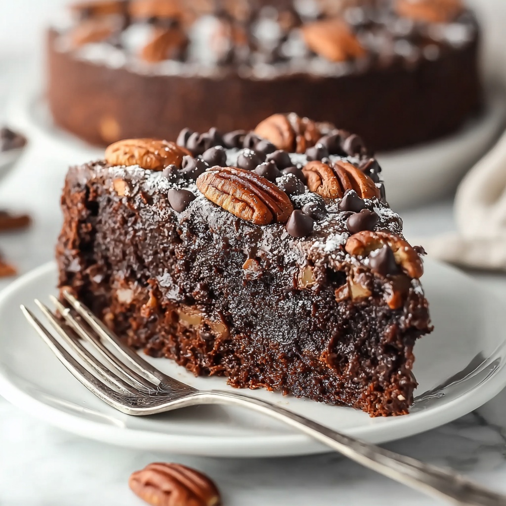 Gooey Chocolate Pecan Cake Recipe - Recipe Image