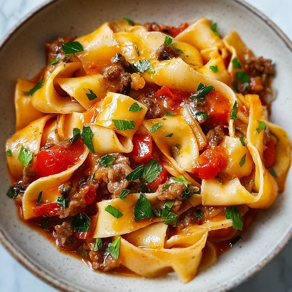 Italian Drunken Noodles Recipe - Recipe Image