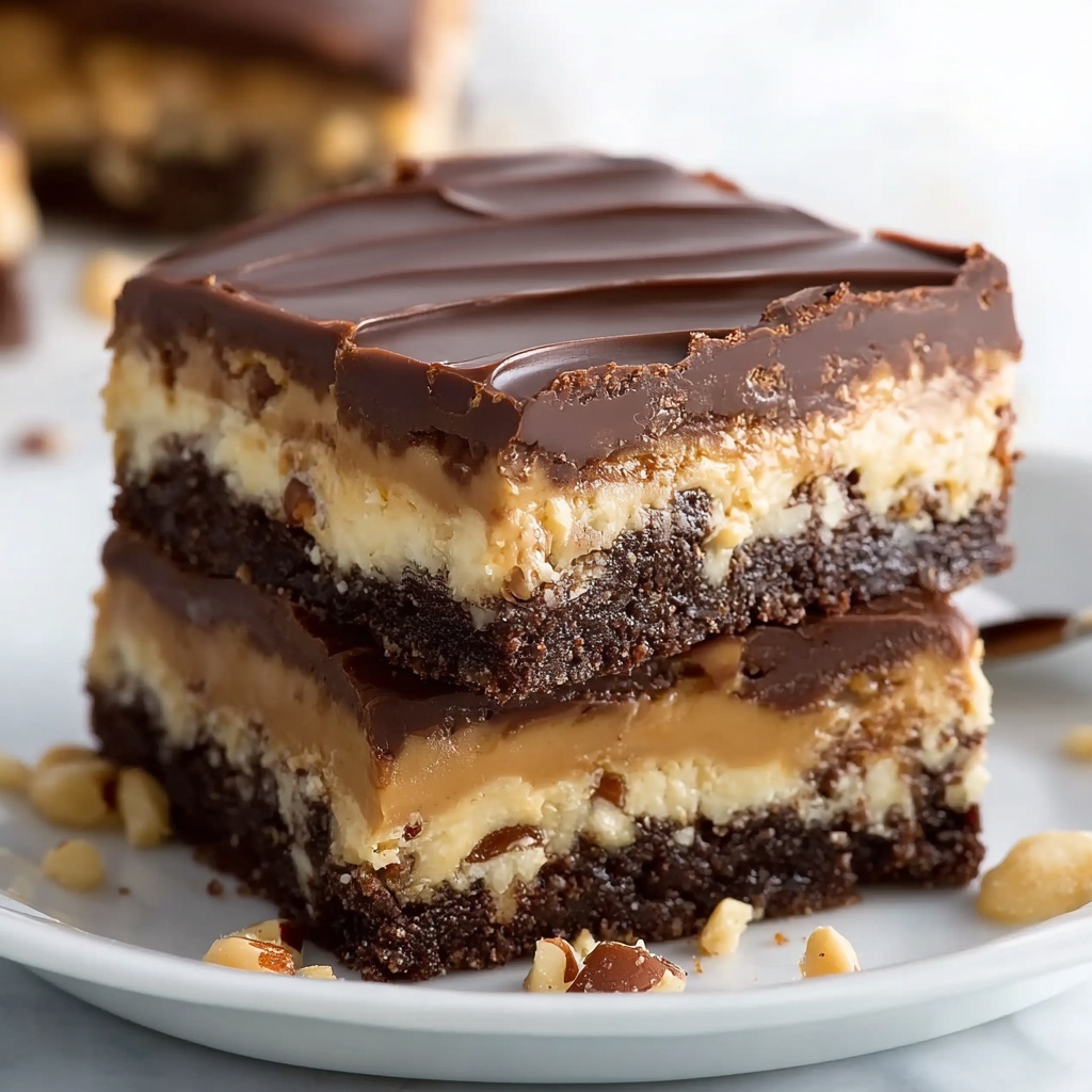 Chocolate Peanut Butter Ooey Gooey Butter Bars Recipe - Recipe Image