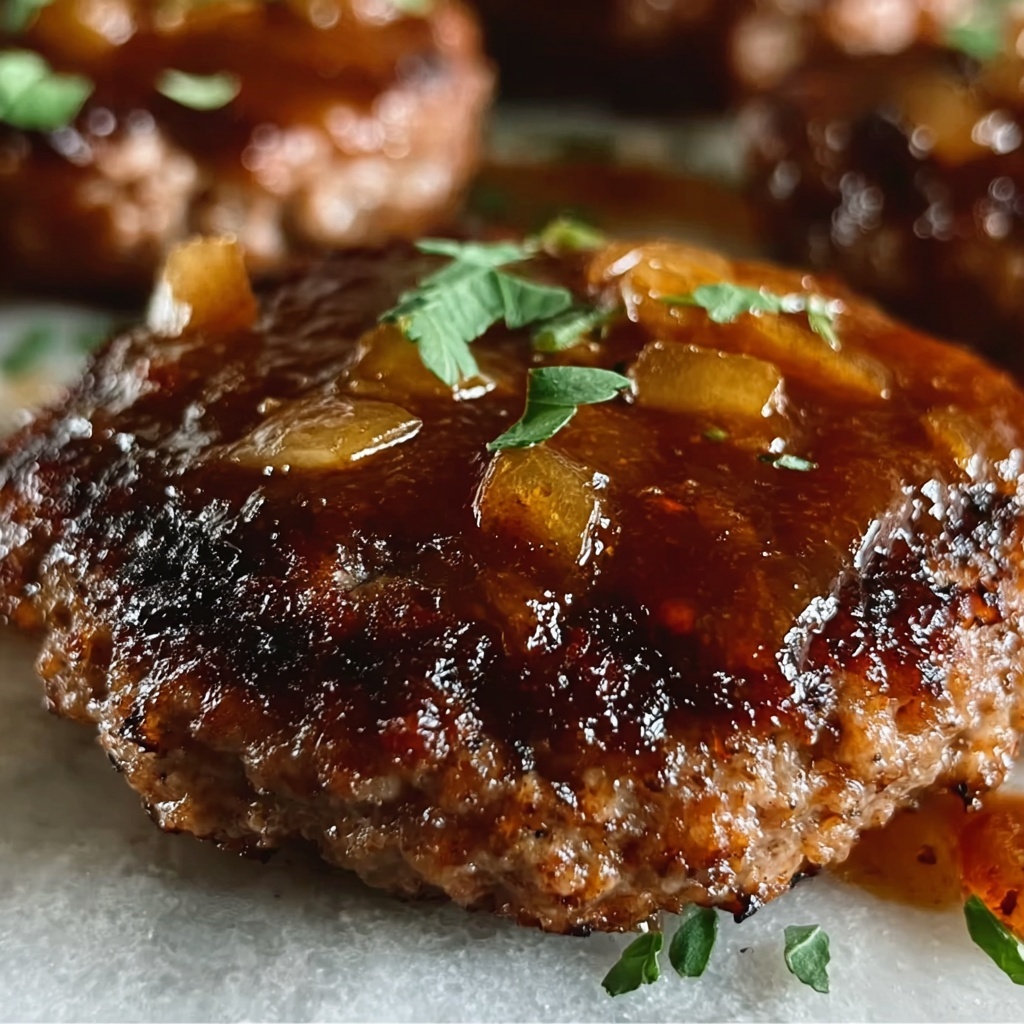 Salisbury Steak with Rich Onion and Garlic Gravy Recipe - Recipe Image
