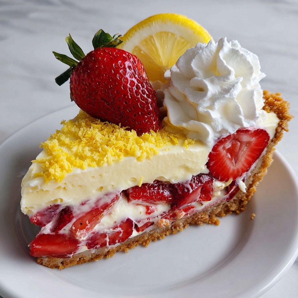 Strawberry Lemon Bliss Cheesecake Recipe - Recipe Image