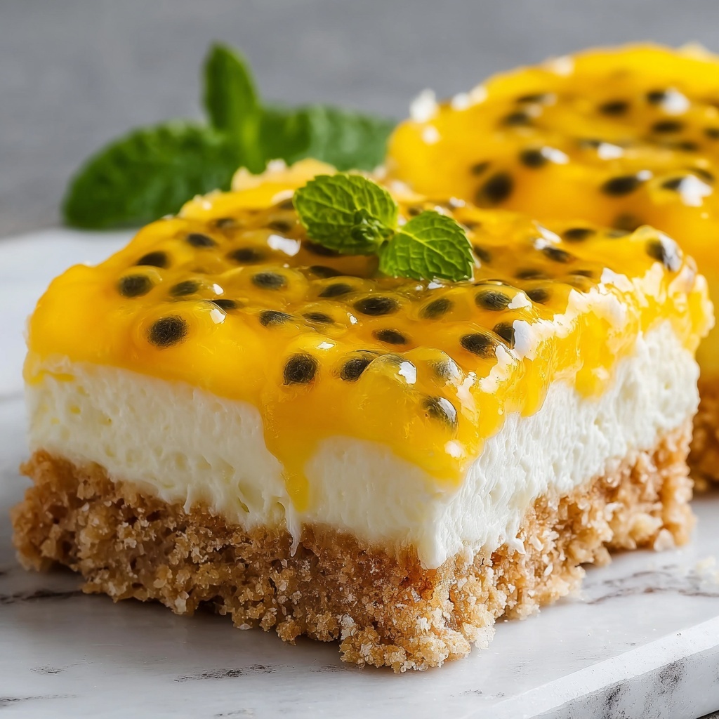 No-Bake Passion Fruit Slice Recipe - Recipe Image