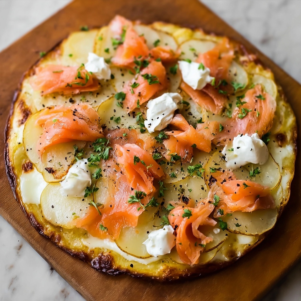 Smoked Salmon Potato Pizza Recipe - Recipe Image