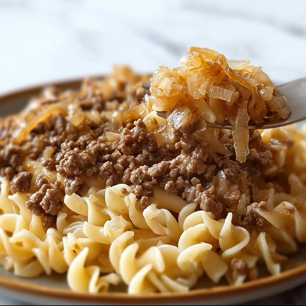French Onion Ground Beef Casserole Recipe - Recipe Image