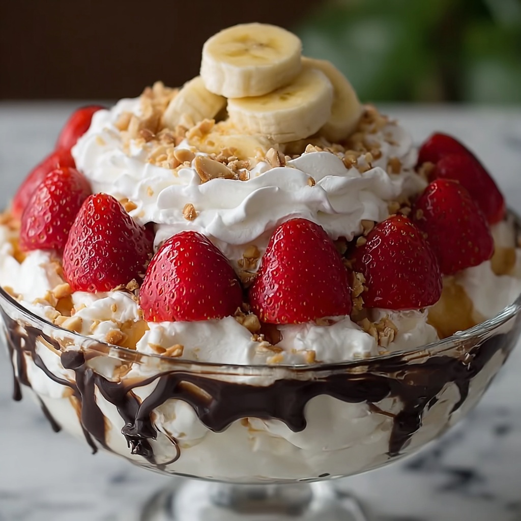 No-Bake Banana Split Dessert Recipe - Recipe Image