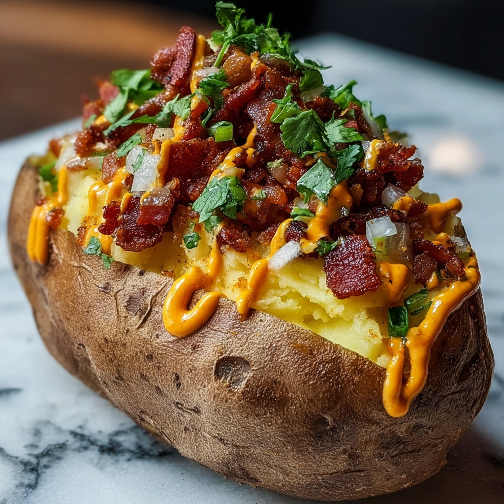 Loaded Baked Potato with Steak Bites Recipe - Recipe Image