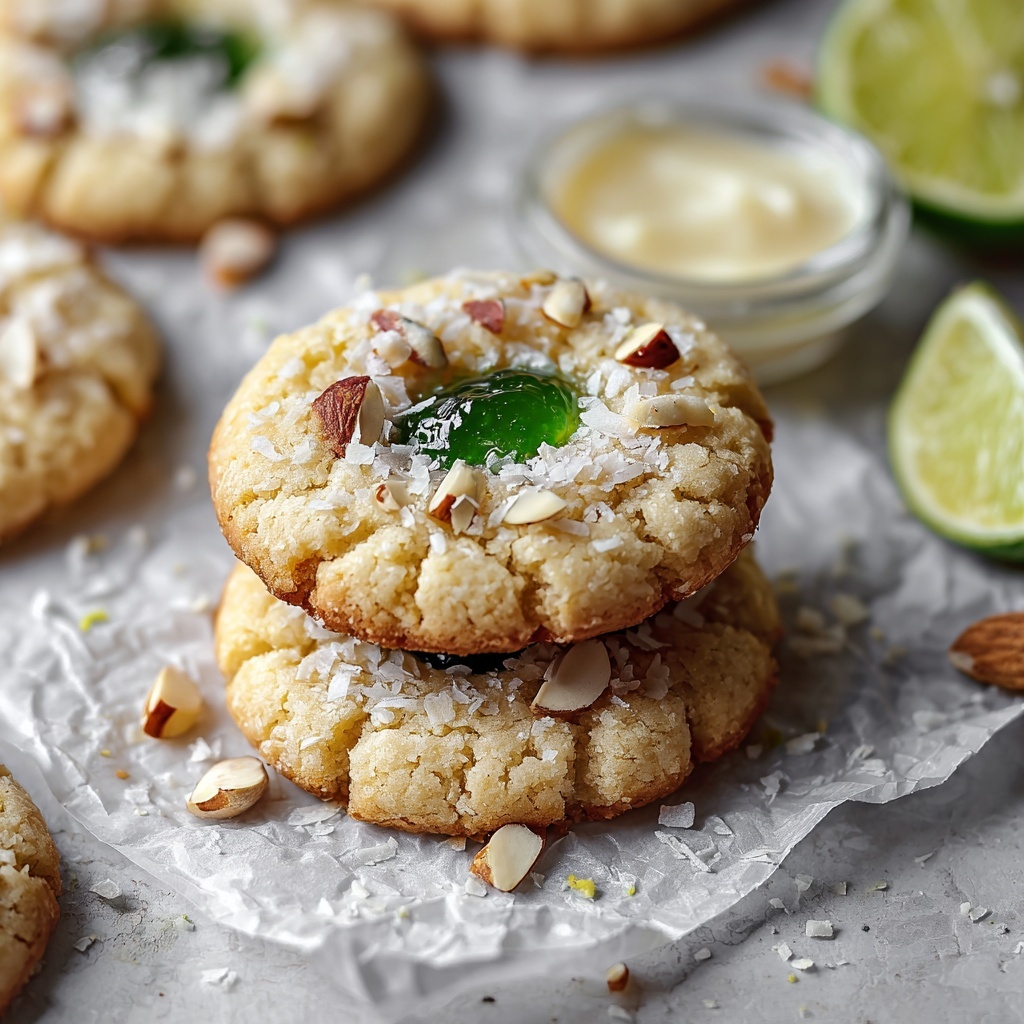 Toasted Coconut + Lime Curd + Macadamia Nut Cookies Recipe - Recipe Image