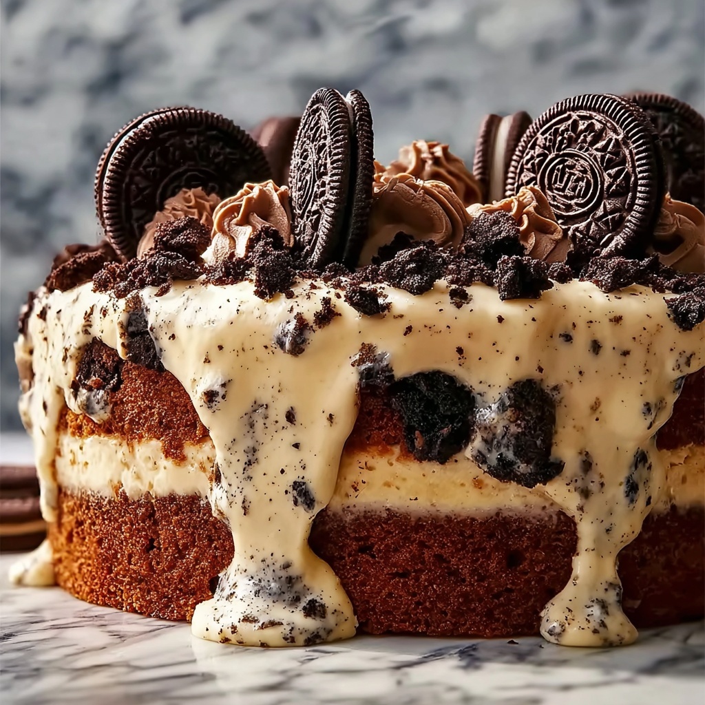 Oreo Honeybun Cake with Cinnamon Cookies 'n Cream Icing Recipe - Recipe Image