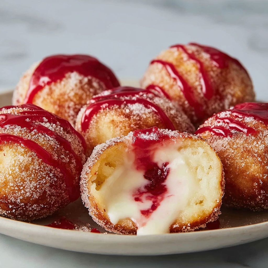 Strawberry Cheesecake Donut Holes Recipe - Recipe Image