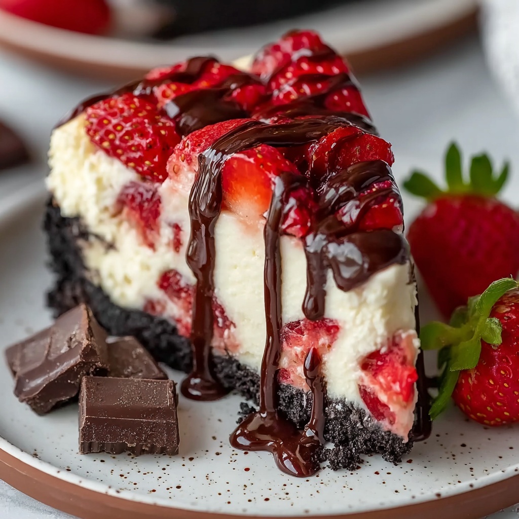 Chocolate Strawberry Cheesecake Recipe - Recipe Image