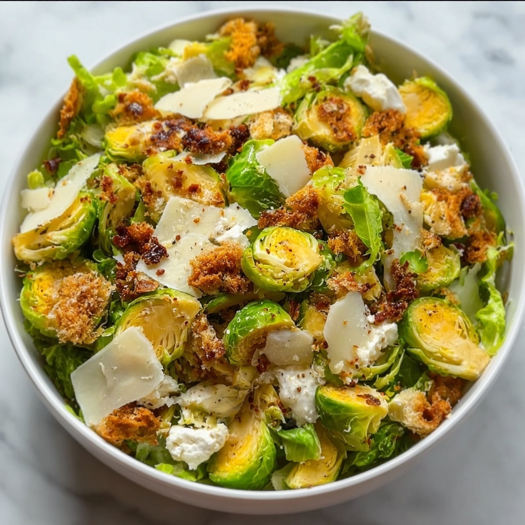 Warm Brussels Sprout Caesar Salad Recipe - Recipe Image