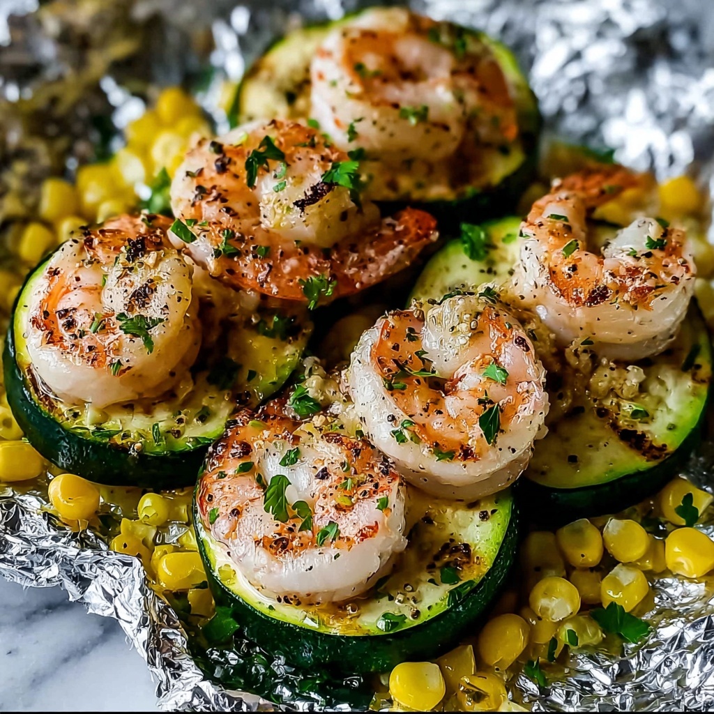 Grilled Shrimp, Zucchini, and Corn Foil Packets Recipe - Recipe Image