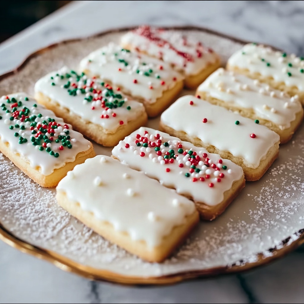 Christmas White Chocolate-Dipped Sugar Wafers Recipe - Recipe Image