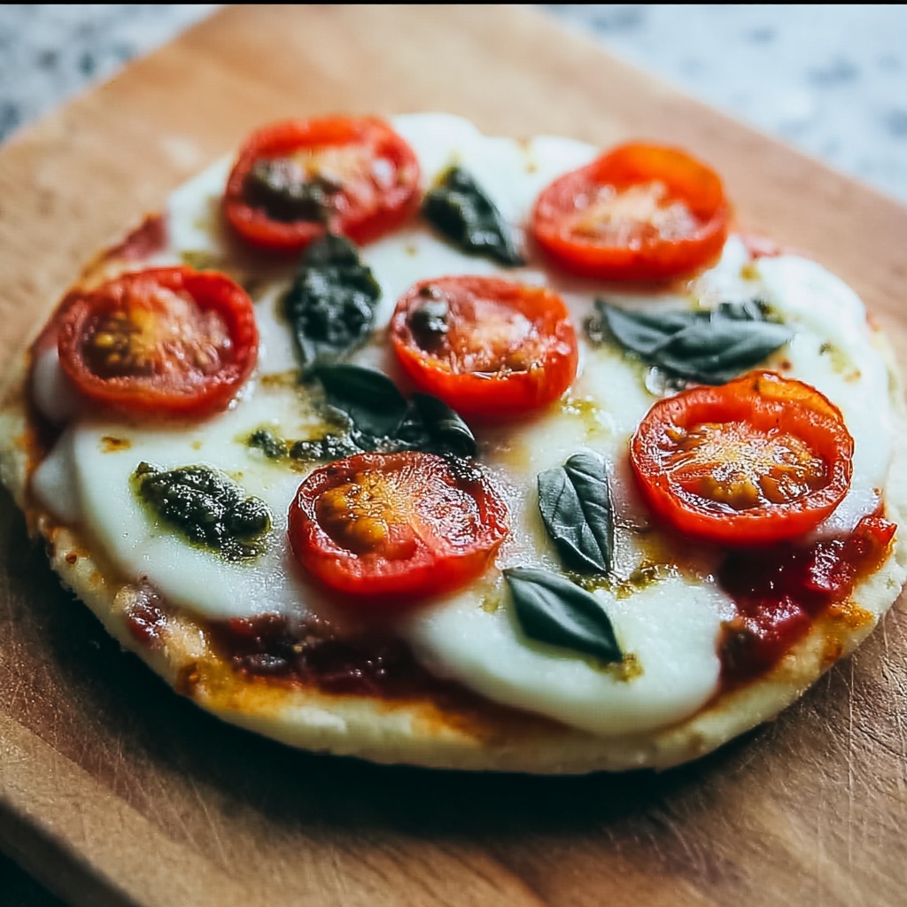 Quick Caprese Naan Pizza Recipe - Recipe Image
