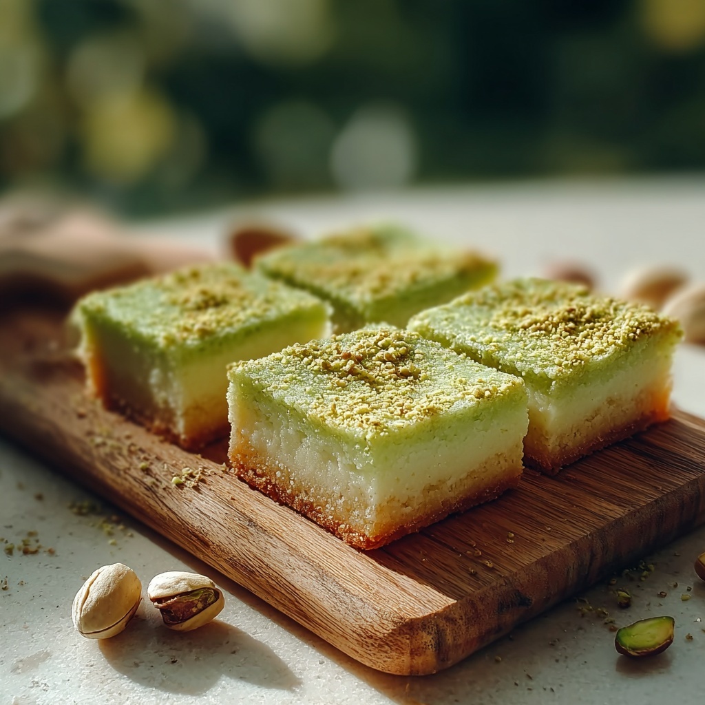 Buttery Pistachio Sugar Cookie Bars Recipe - Recipe Image