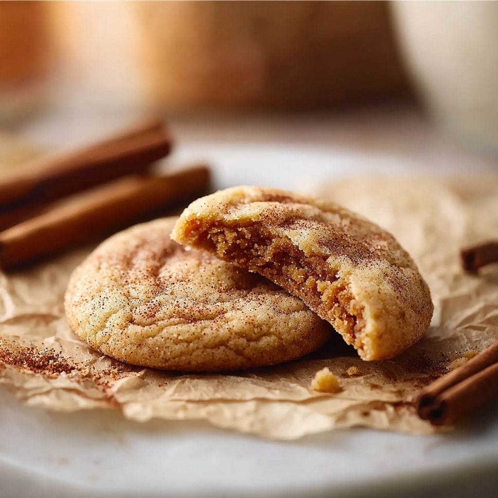 Chewy Pumpkin Snickerdoodle Cookies Recipe - Recipe Image