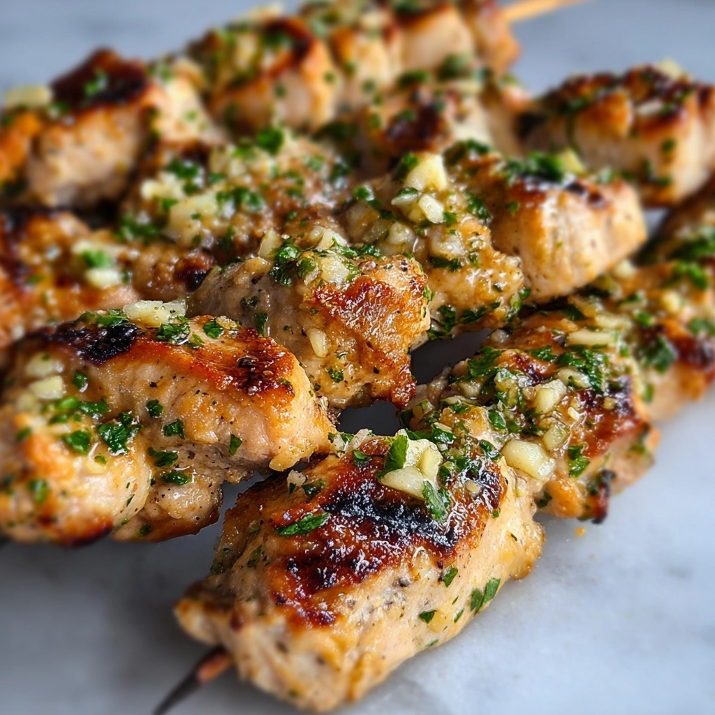 Chicken Skewers with Parmesan and Garlic Recipe - Recipe Image