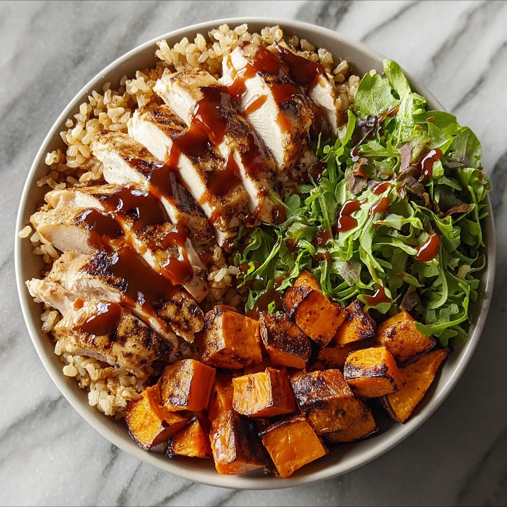 BBQ Chicken & Roasted Sweet Potato Bowls Recipe - Recipe Image