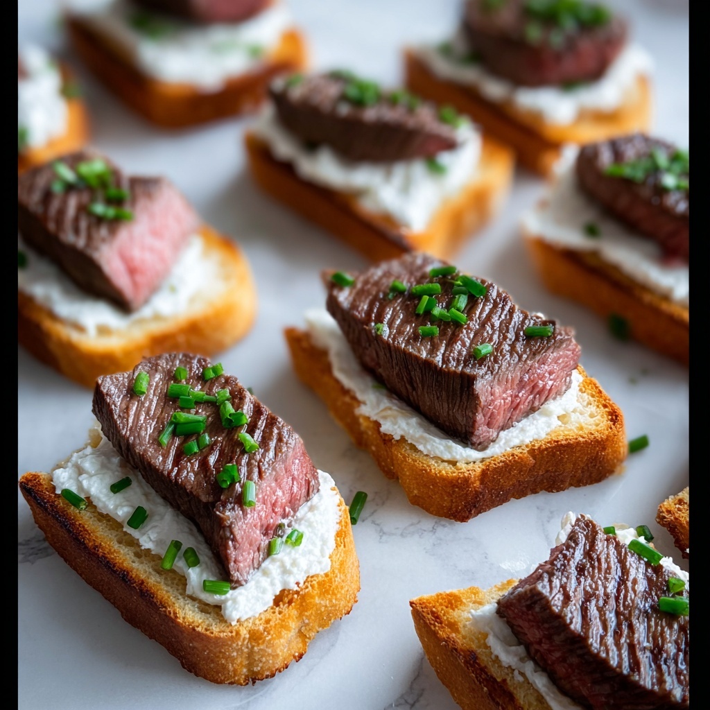 Burrata and Steak Crostini Recipe - Recipe Image