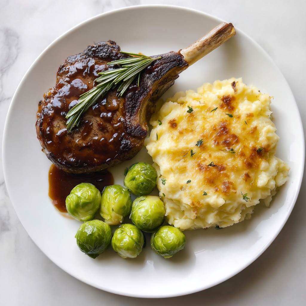 Rosemary Lamb Chops with Mashed Potatoes Recipe - Recipe Image