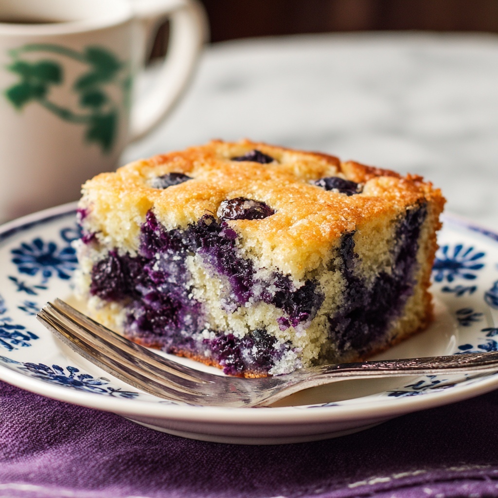 Buttermilk Blueberry Breakfast Cake Recipe - Recipe Image