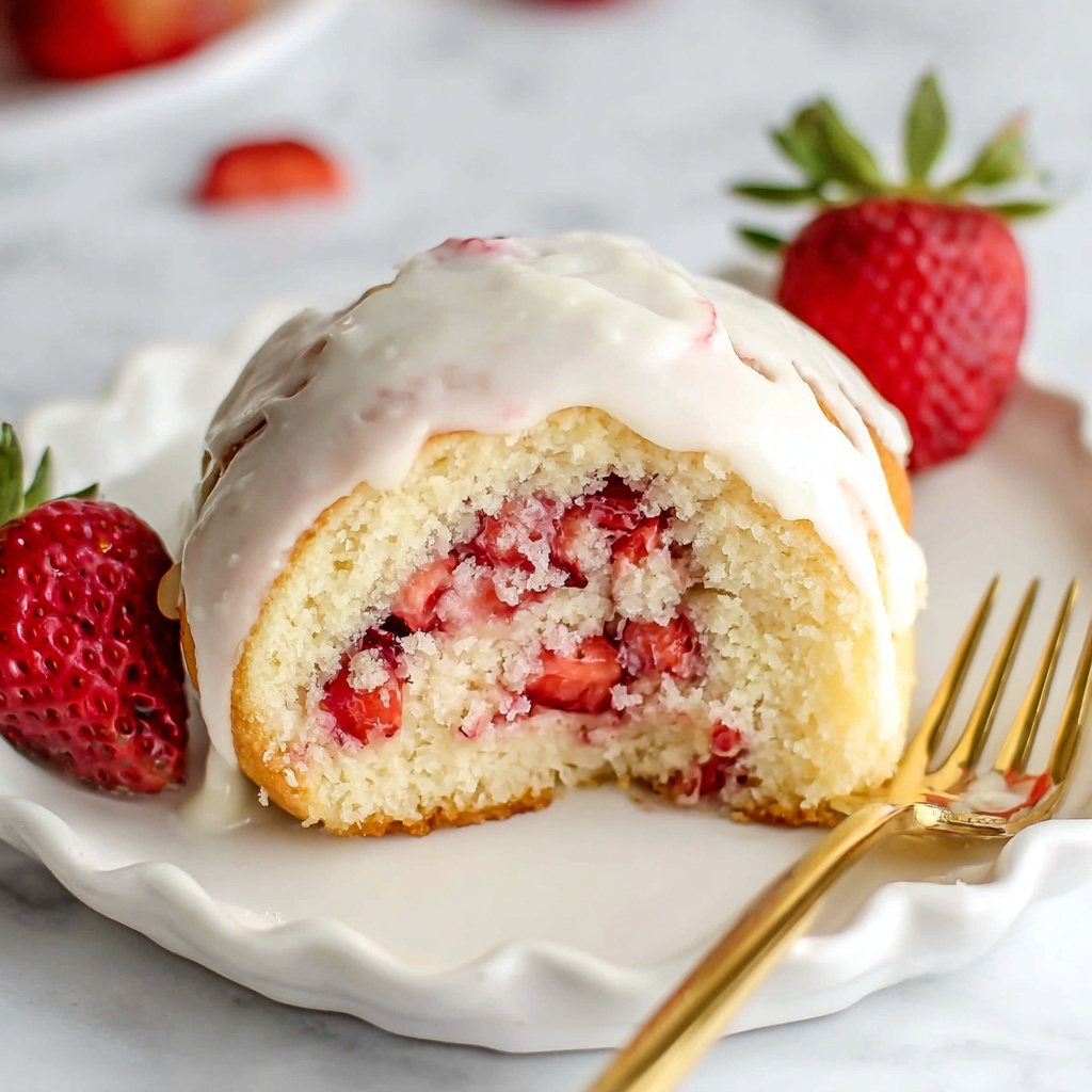 Strawberry Rolls with Cream Cheese Icing Recipe - Recipe Image