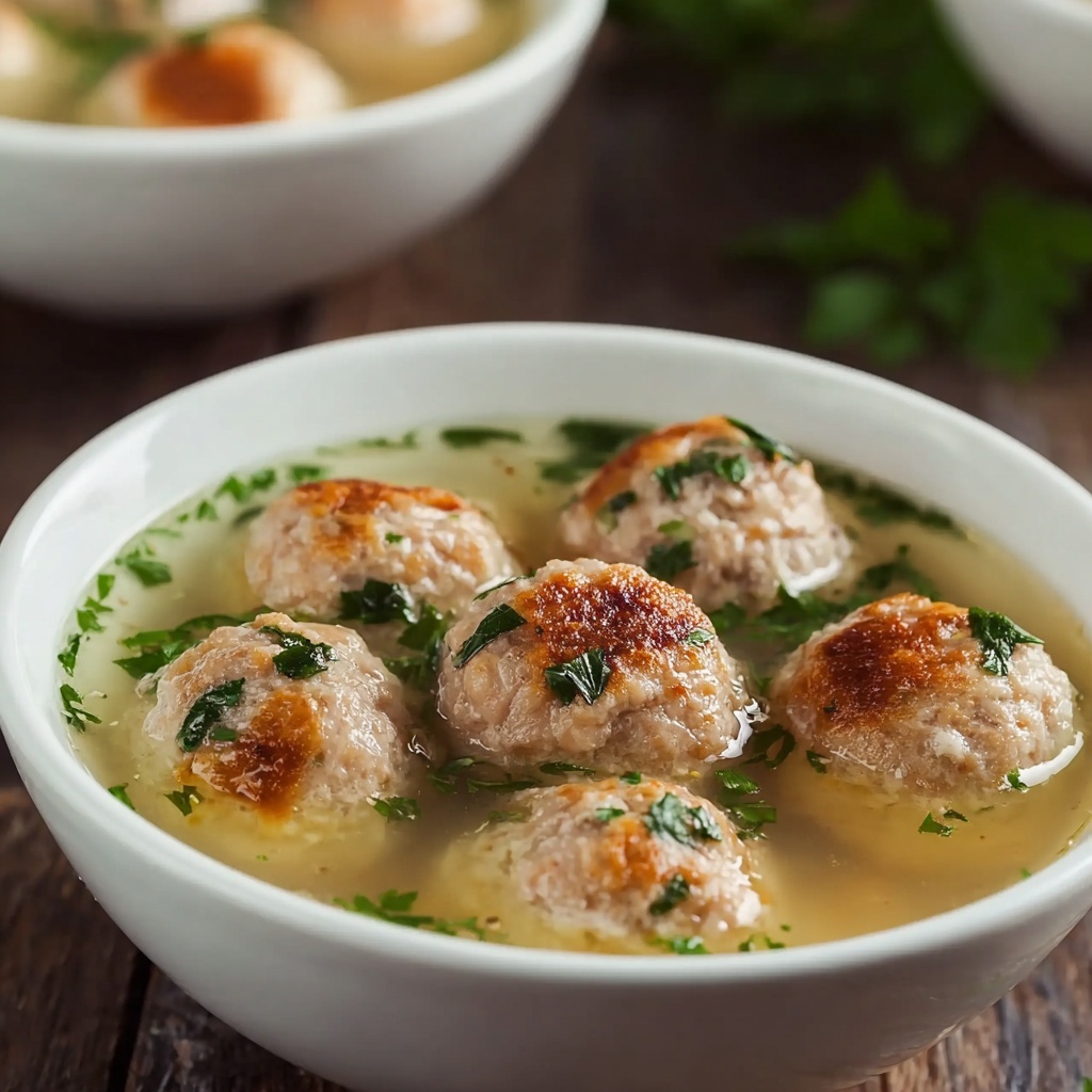 Mini Turkey Meatball Italian Wedding Soup Recipe - Recipe Image