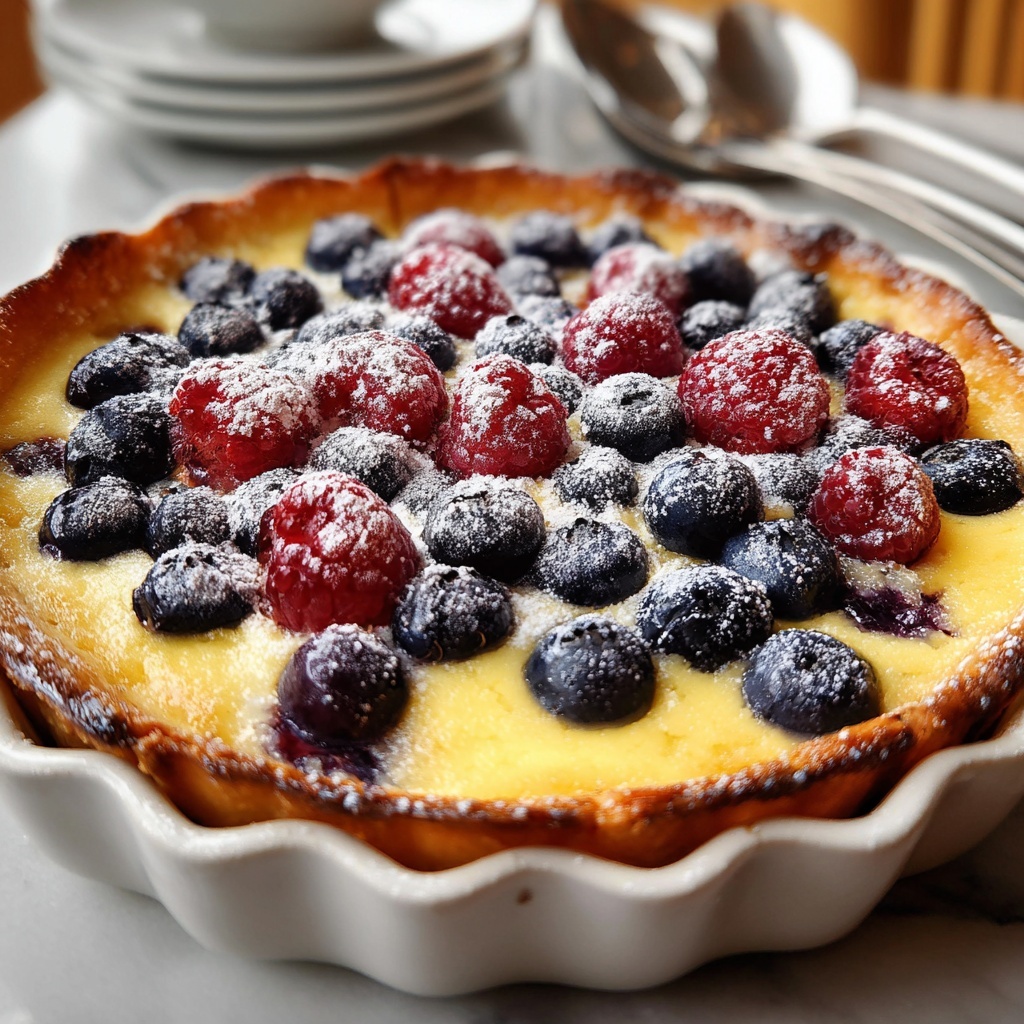 Cherry Clafoutis (French Baked Fruit Custard) Recipe - Recipe Image