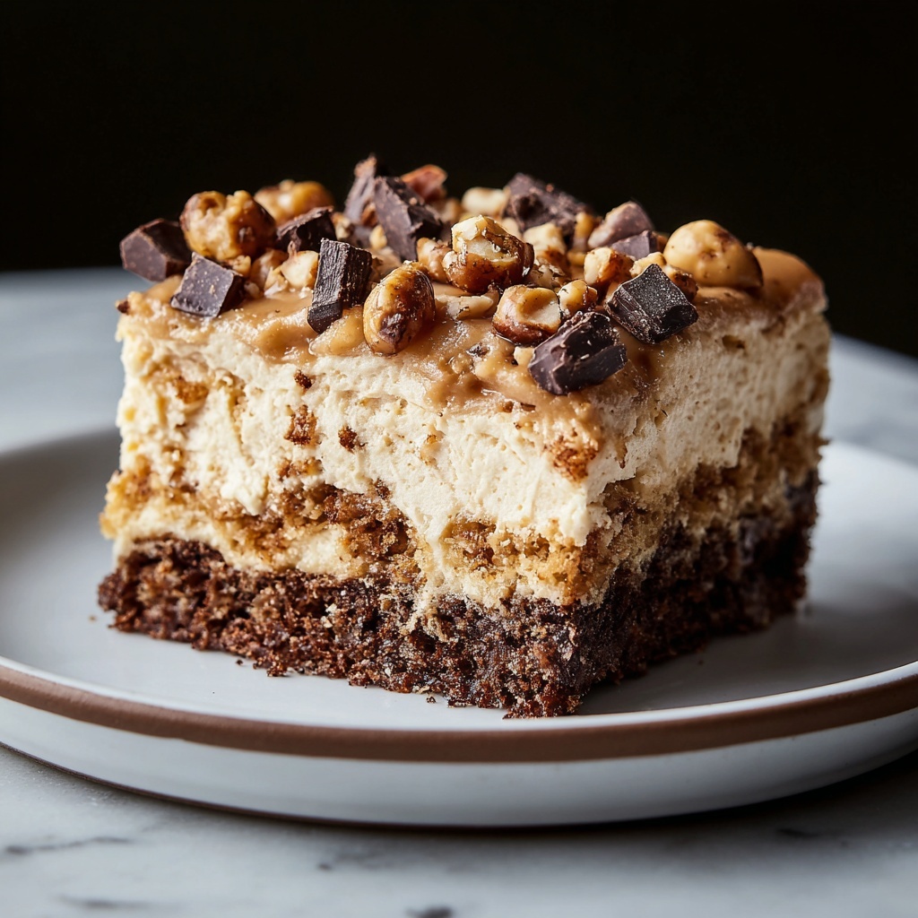 Chocolate Peanut Butter Poke Cake Recipe - Recipe Image
