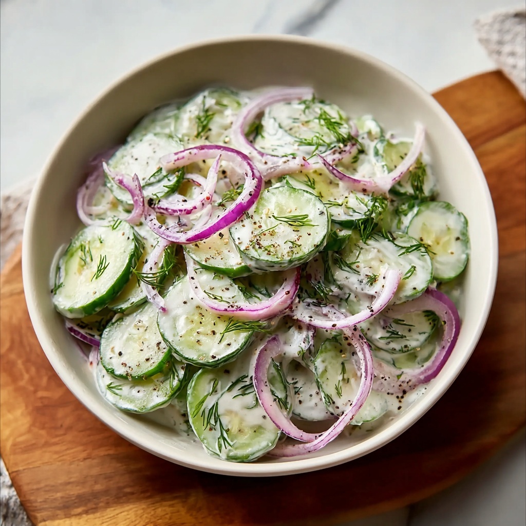 Creamy Cucumber Salad Recipe - Recipe Image