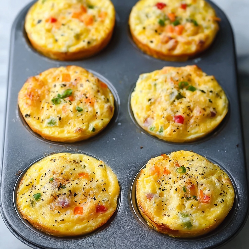 Cheddar and Veggie Breakfast Egg Muffins Recipe - Recipe Image