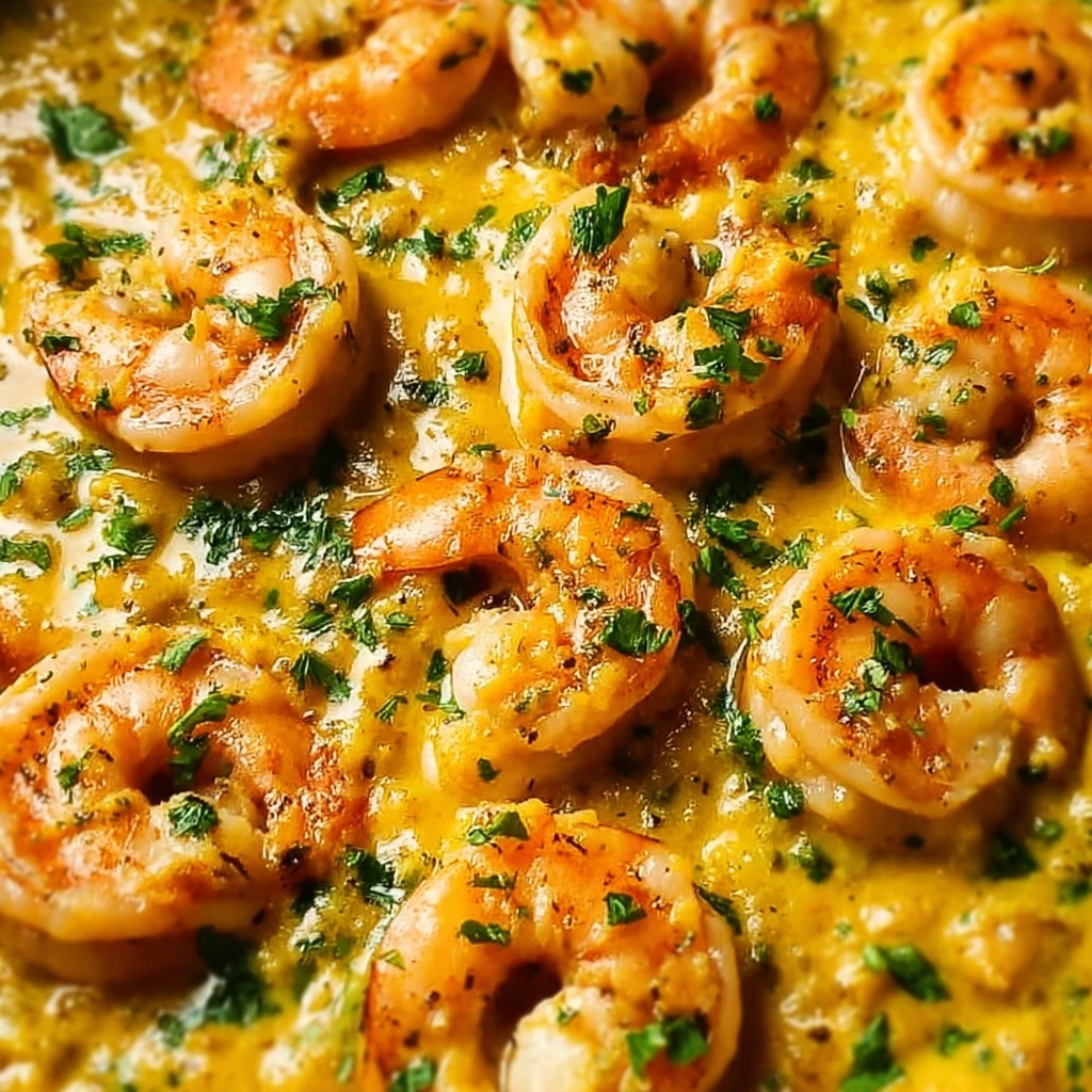 Sautéed Shrimp in Creamy Saffron Sauce Recipe - Recipe Image