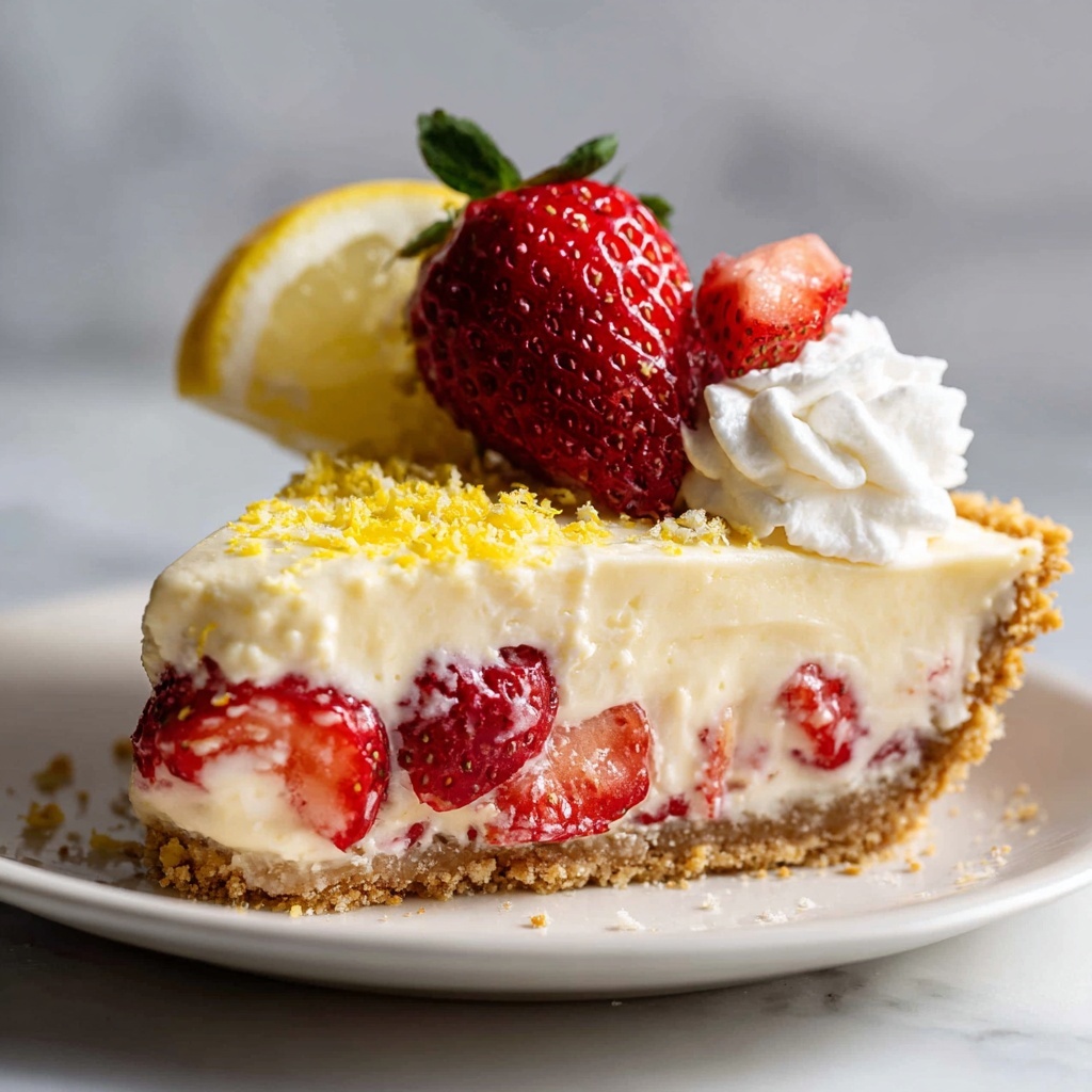 Strawberry Lemon Bliss Cheesecake Recipe - Recipe Image