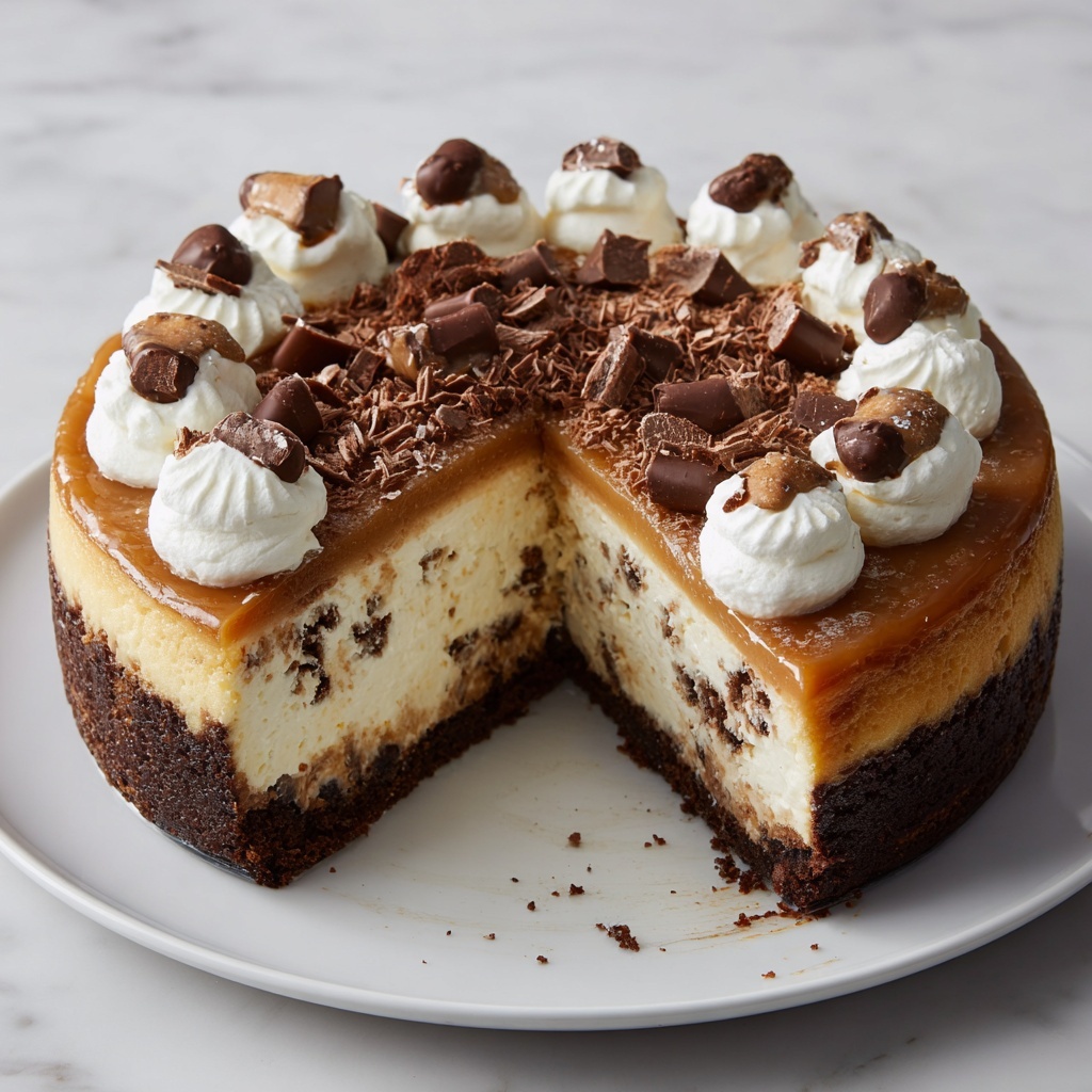 No Bake Cookie Dough Cheesecake Recipe - Recipe Image