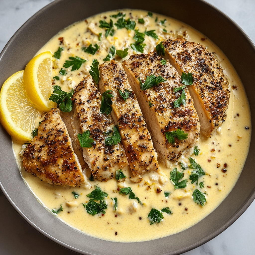 Creamy Lemon Pepper Chicken Recipe - Recipe Image