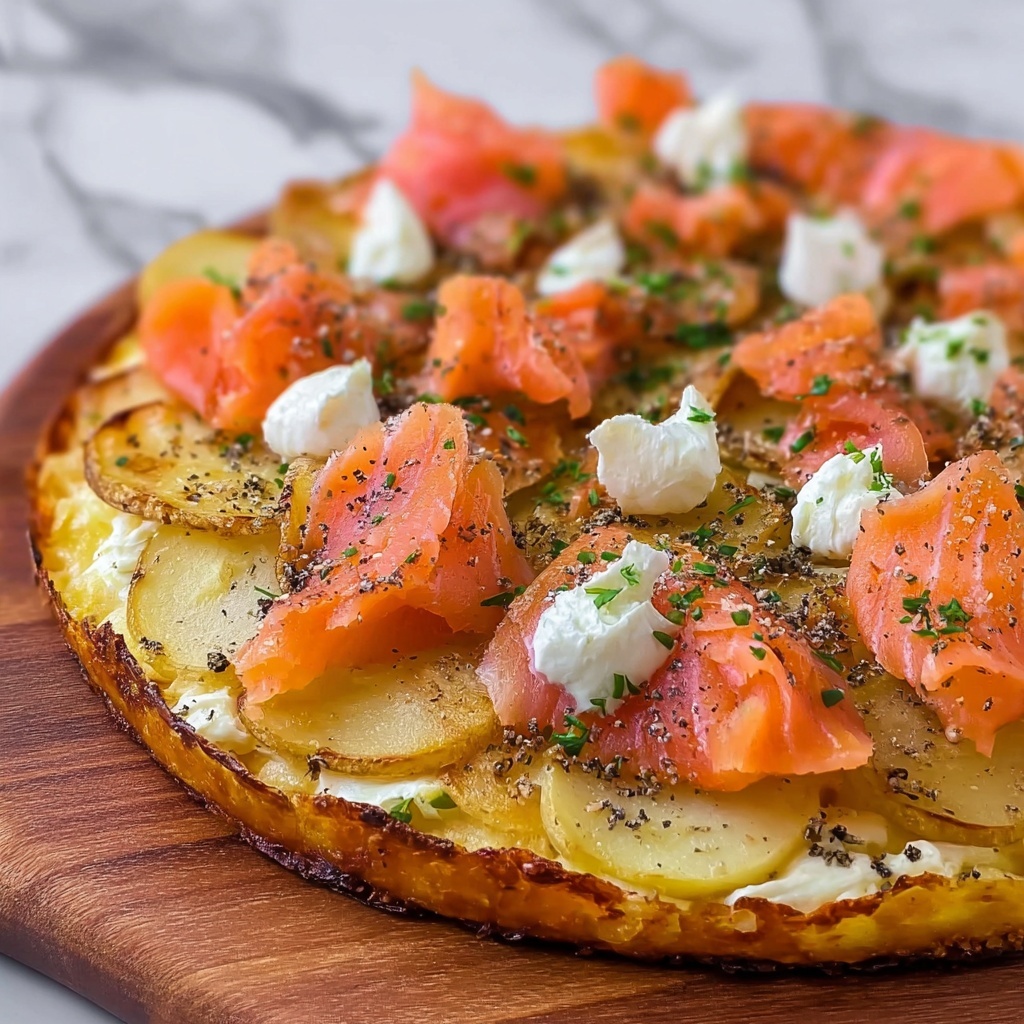 Smoked Salmon Potato Pizza Recipe - Recipe Image