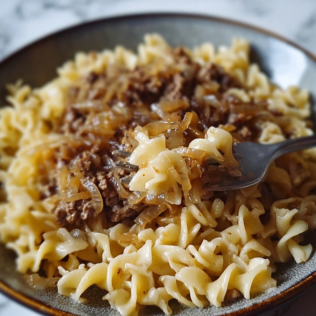 French Onion Ground Beef Casserole Recipe - Recipe Image