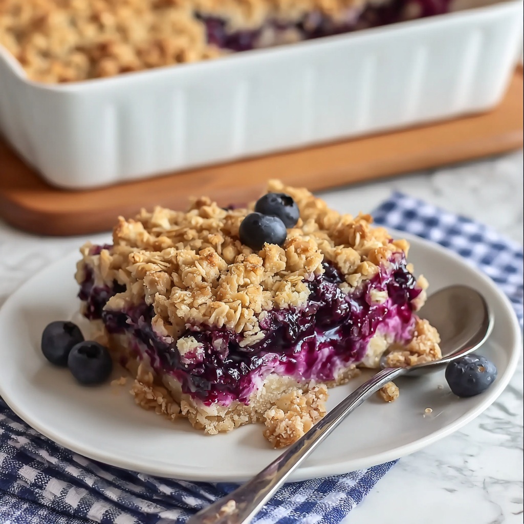 Overnight Blueberry Baked Oatmeal Crisp Recipe - Recipe Image