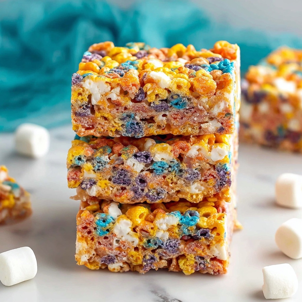 Fruity Pebbles Rice Krispie Treats Recipe - Recipe Image