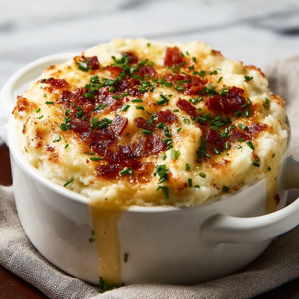 Cheesy Bacon Mashed Potato Casserole Recipe - Recipe Image