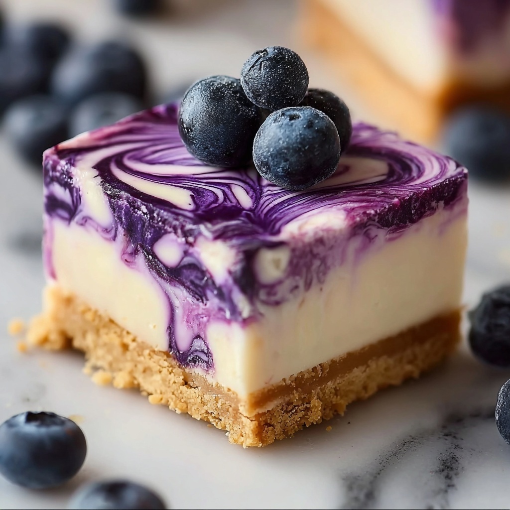 Keto Blueberry Cheesecake Bars Recipe - Recipe Image