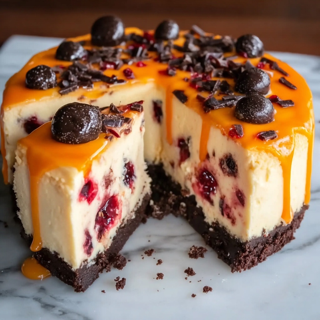 Halloween Color Layered Cheesecake Recipe - Recipe Image