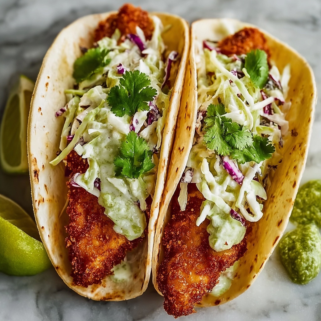 Crispy Fish Tacos with Fresh Cabbage Slaw Recipe - Recipe Image